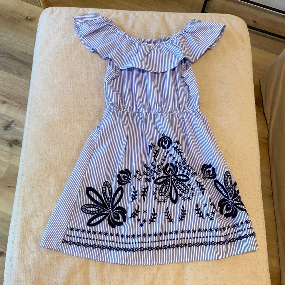 Navy Striped Dress